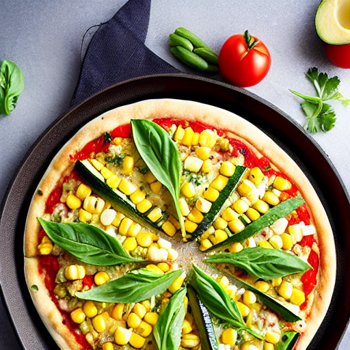 Zucchini and Corn Pizza