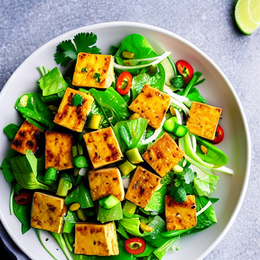 Coriander Tofu Salad