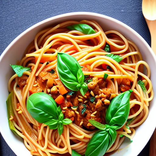 Thai Basil Spaghetti