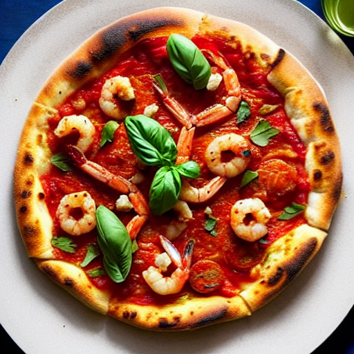 Pizza de Gambas al Ajillo