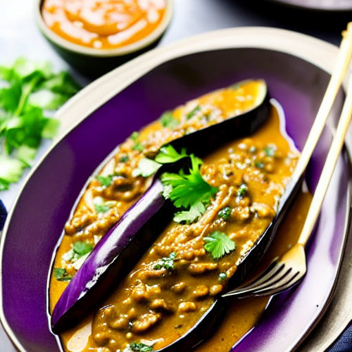 Vegan Eggplant with Garlic Sauce