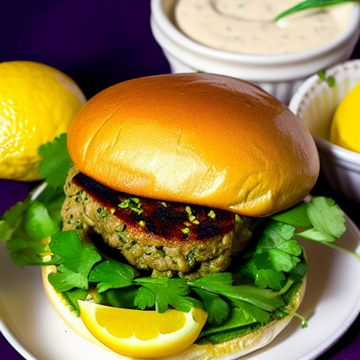 Cilantro and Lemon Burger