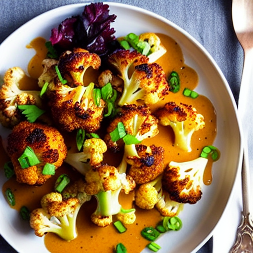 Maple Mustard Glazed Cauliflower