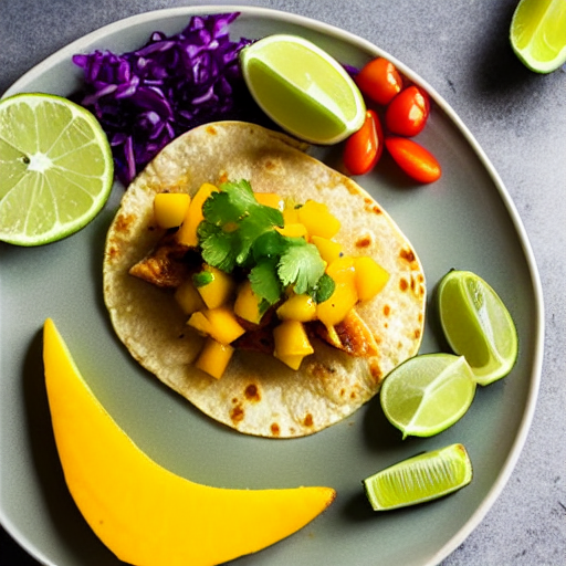 Tacos de Pescado al Mango y Limón