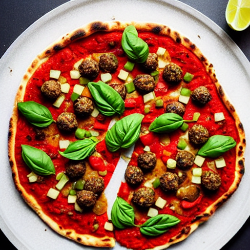 Vegan Keftedes Pizza