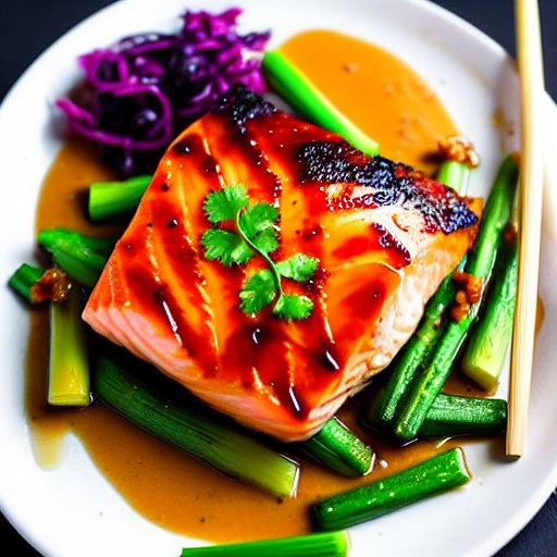 Miso Glazed Salmon with Tofu