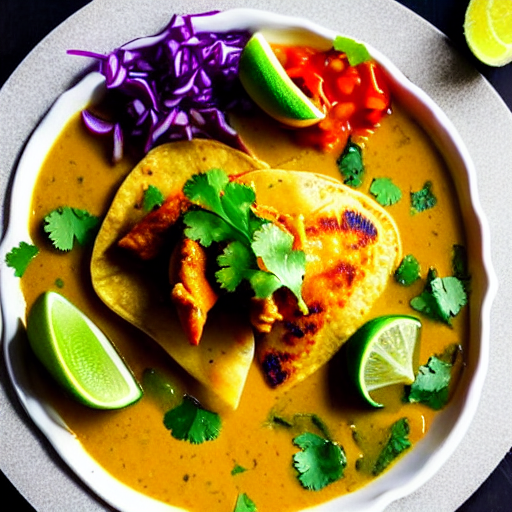 Tacos de Pescado al Curry-Limón