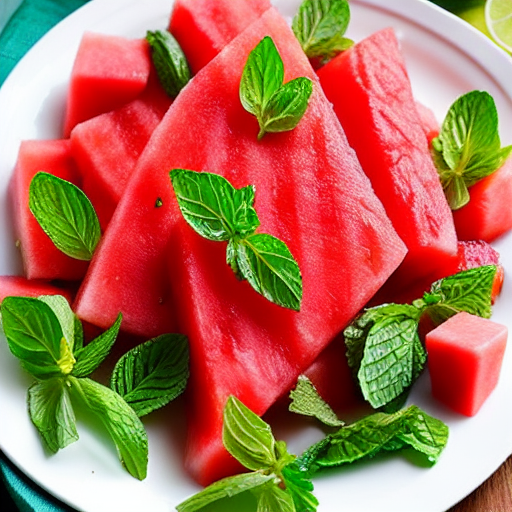 Minted Watermelon Salad