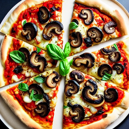 Halal Mushroom Pizza