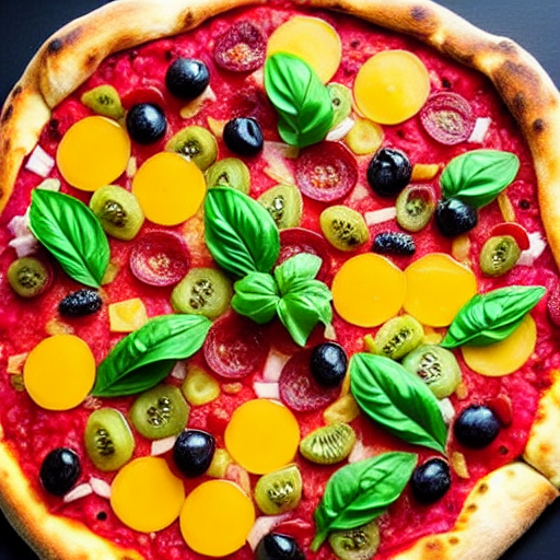 Pizza de Frutas Tropicais
