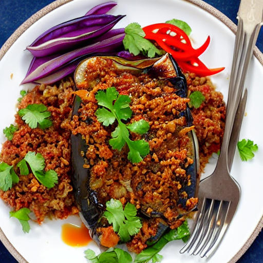 Baked Eggplant with Minced Pork