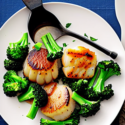 Scallops with Broccoli