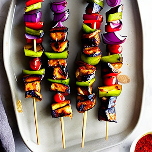 Spicy Eggplant Skewers