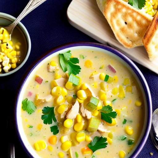 Halal Chicken and Corn Chowder