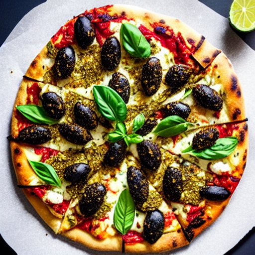 Zaatar and Olive Pizza