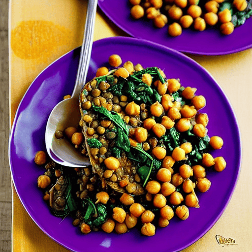 Crispy Baked Eggplant with Lentils and Spinach and Chickpeas and Lentils and Spinach and Lentils and Spinach and Lentils and Spinach and Lentils
