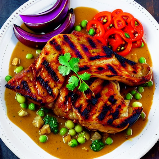 Zaalouk with Grilled Meat