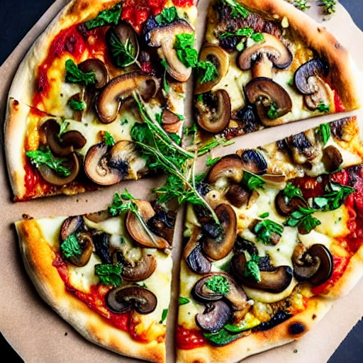 Mushroom and Thyme Pizza