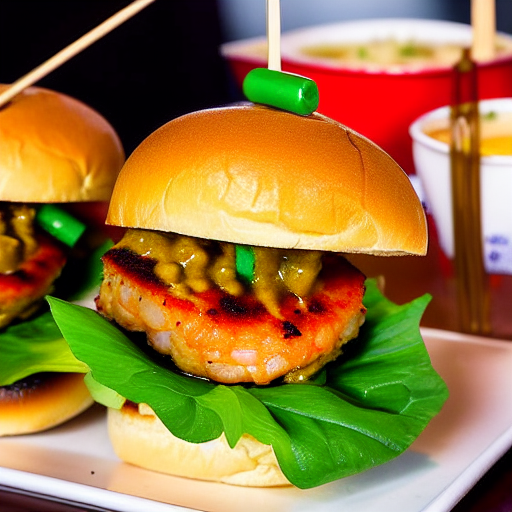 Mentaiko Shrimp Burger