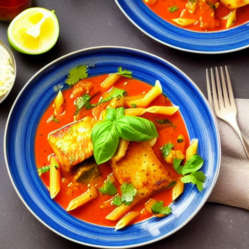 Pasta with Fish Curry