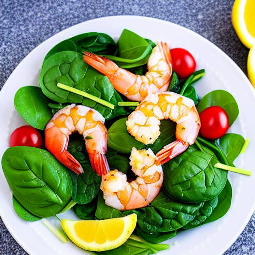 Keto Shrimp and Spinach Salad