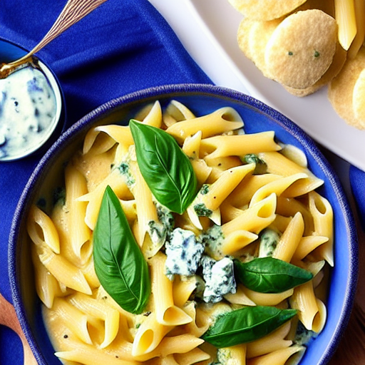 Macarrão com Molho de Queijo Azul