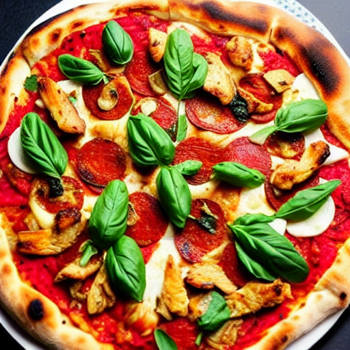 Pizza de Pollo al Ajillo