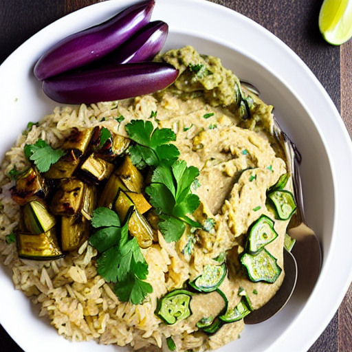 Riz Bil Kousa Wa Baba Ghanoush