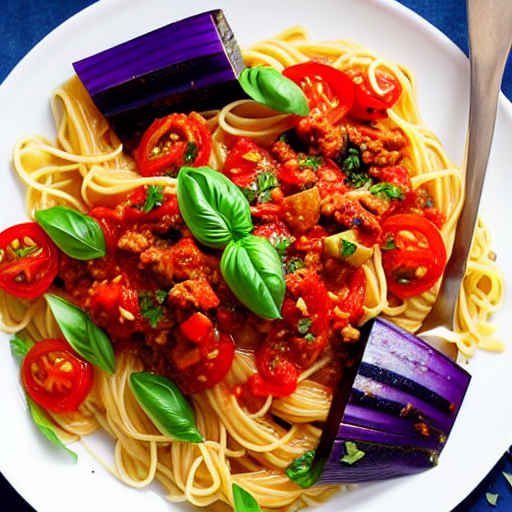 Pasta with Tomato and Eggplant