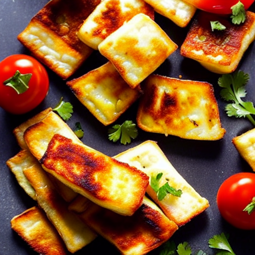 Fried Halloumi Slices