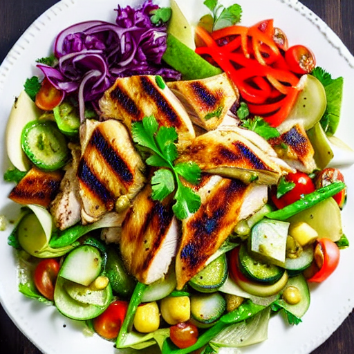 Fattoush with Chicken