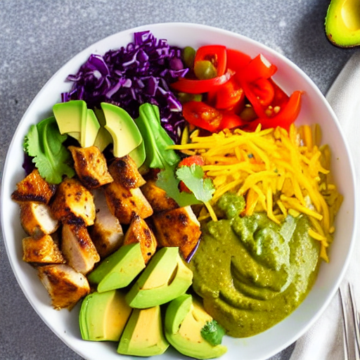 Keto Chicken Burrito Bowl