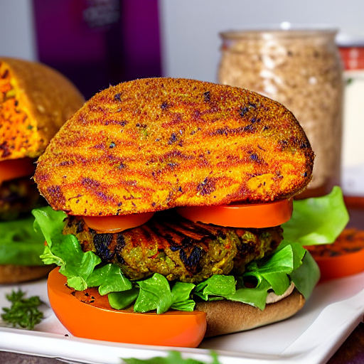 Zaatar Sweet Potato Burger