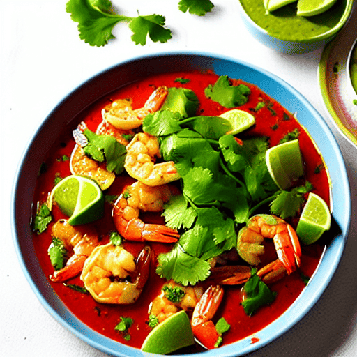 Camarones en Salsa de Cilantro