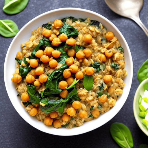 Savory Oatmeal with Spinach and Lentils and Chickpeas and Spinach and Lentils and Spinach and Lentils and Spinach and Lentils and Spinach