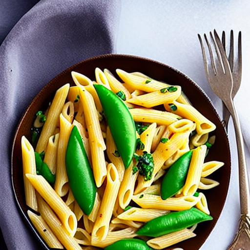 Penne ao Molho de Ervilha
