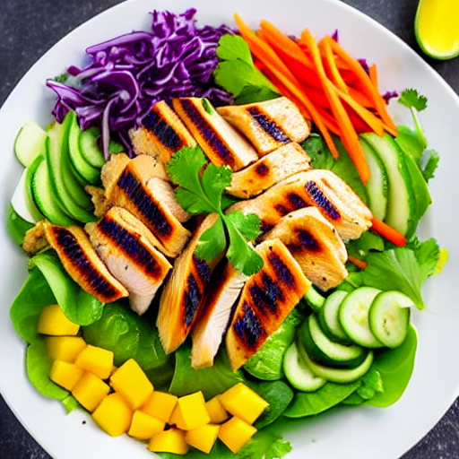 Salada de Frango com Manga