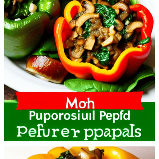 Savory Mushroom and Spinach Stuffed Bell Peppers