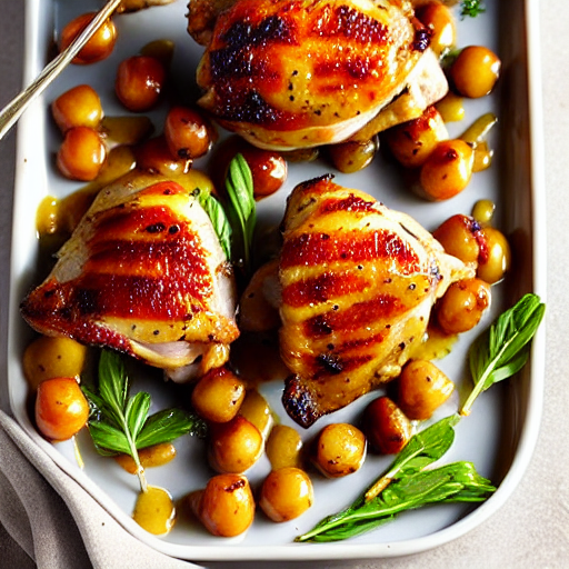 Honey Mustard Roasted Chicken Thighs