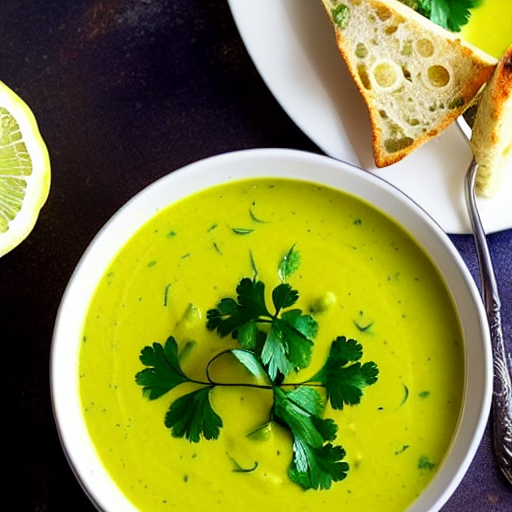 Cilantro and Lemon Soup