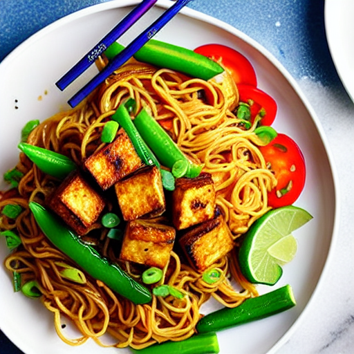 Crispy Vegetable and Tofu Noodles