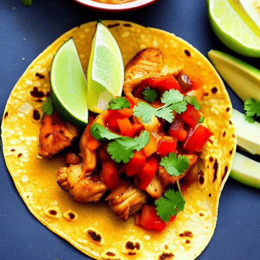 Tacos de Pollo en Salsa de Tamarindo y Piña