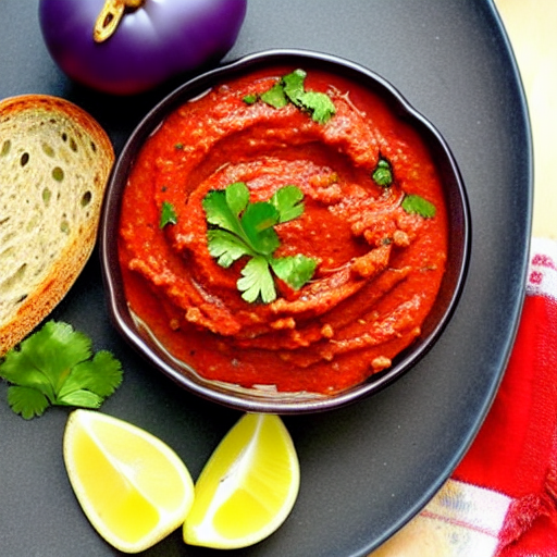 Zaalouk with Grilled Bread