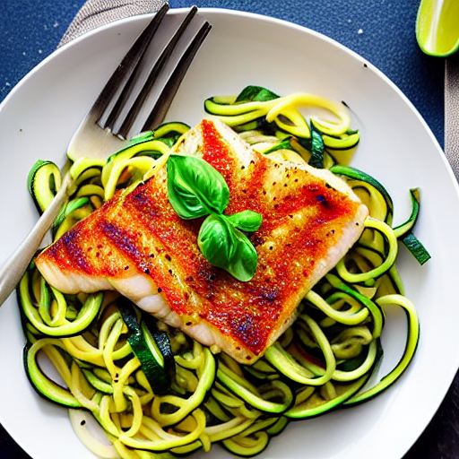 Fish and Zucchini Noodles