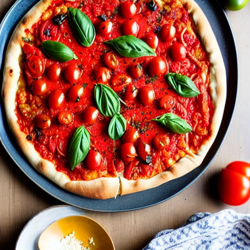 Spicy Tomato and Olive Pizza