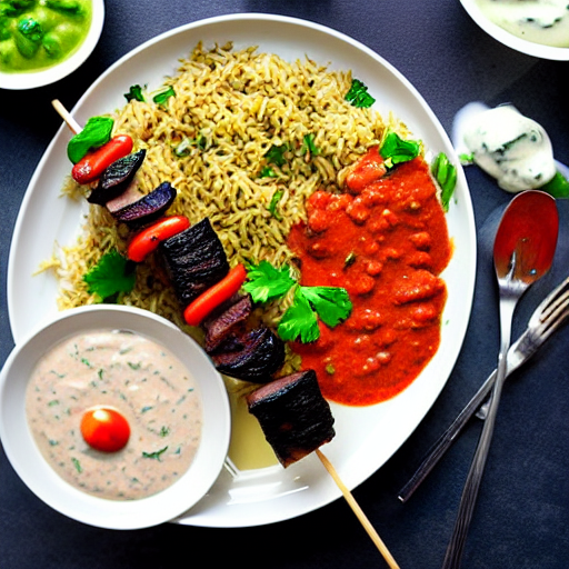 Riz Ma' Laban Wa Kebab