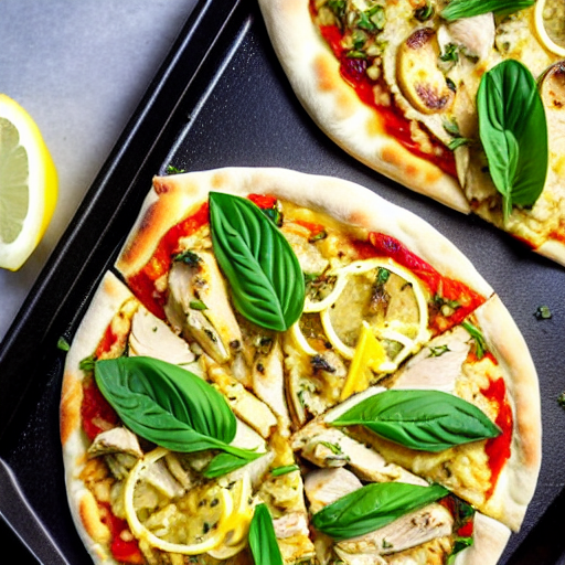 Halal Lemon Chicken Pizza