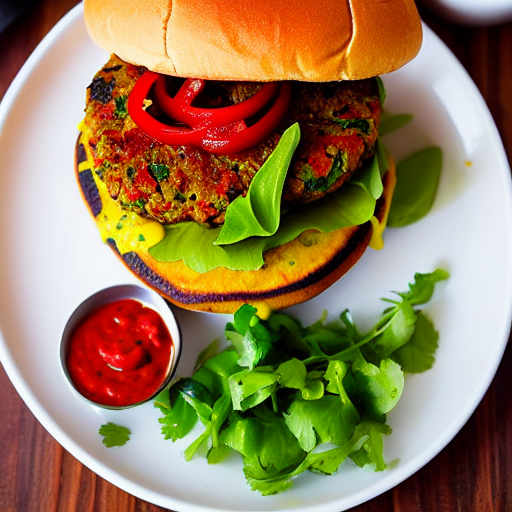 Merguez-Style Veggie Burger
