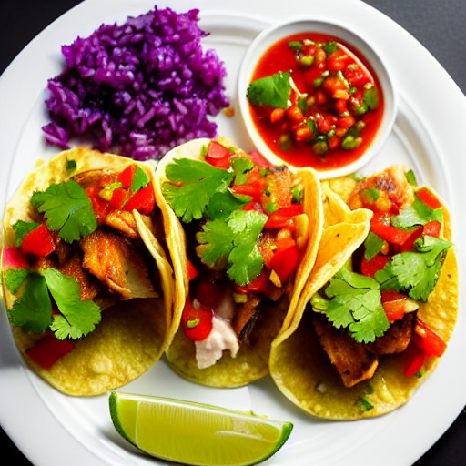 Tacos de Pescado con Salsa