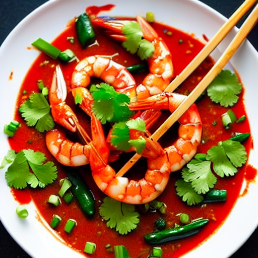 Sichuan Spicy Prawns